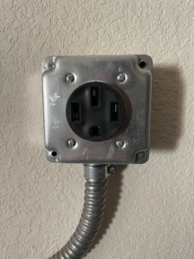 NEMA 14-50 outlet installed for Electrical Panel Upgrade in Dania Beach